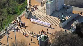 Repülőgéppel városnézés és lánykérés sablon ponyvával