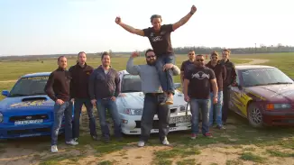 Subaru és BMW325i rally kombó Sopron mellett